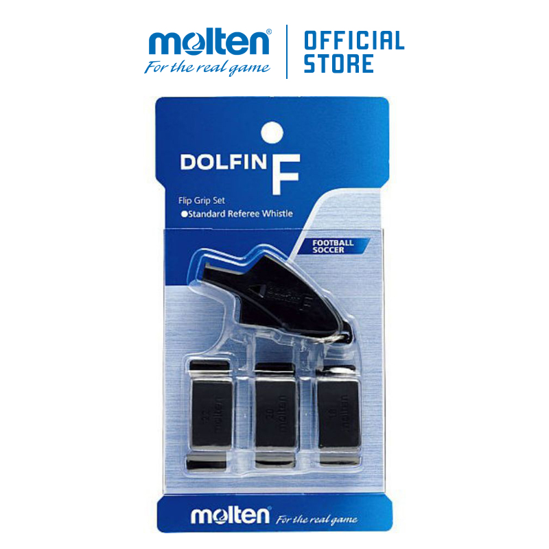 Còi trọng tài bóng đá Molten Dolfin F kẹp tay