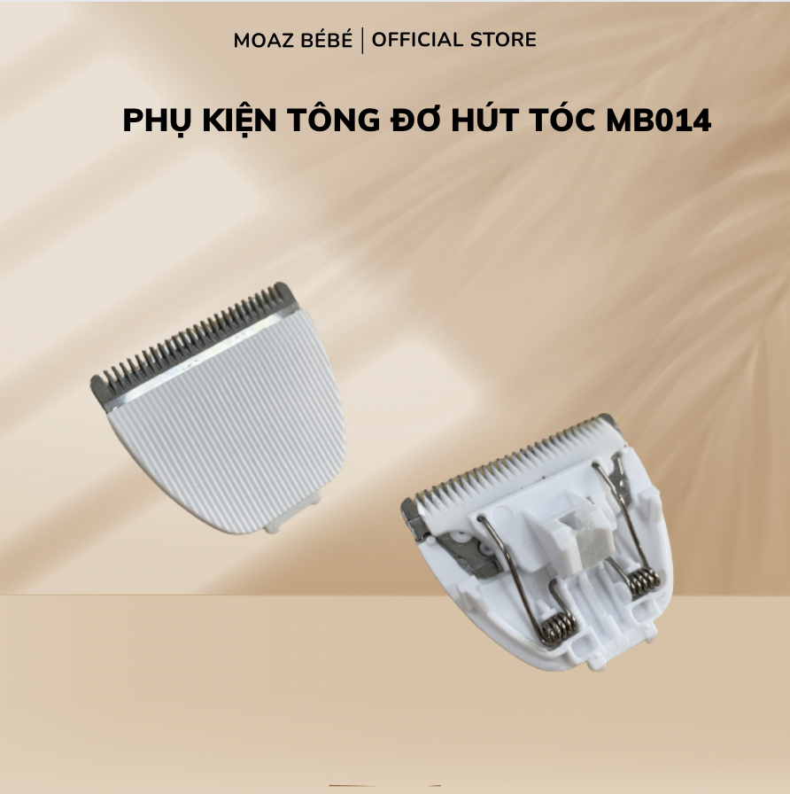 Phụ kiện thay thế của tông đơ hút tóc MB014, lưỡi dao gốm và dây cáp sạc