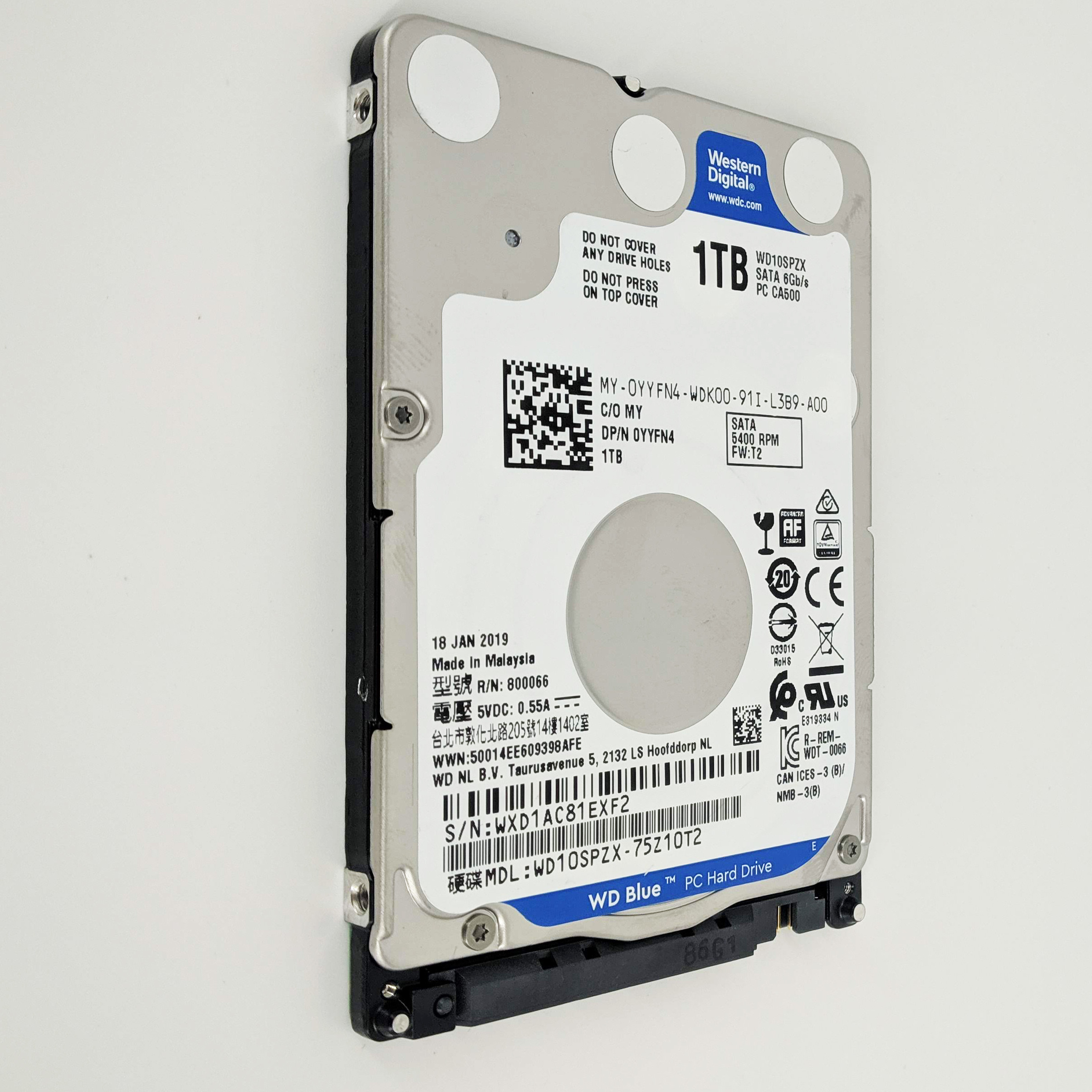 Ổ cứng HDD Western Digital Blue 1TB 2.5&quot; SATA 3 - WD10SPZX- Hàng Chính Hãng