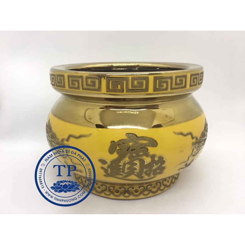 Bát Nhang thờ bằng sứ Vàng Kim Sa kh3733