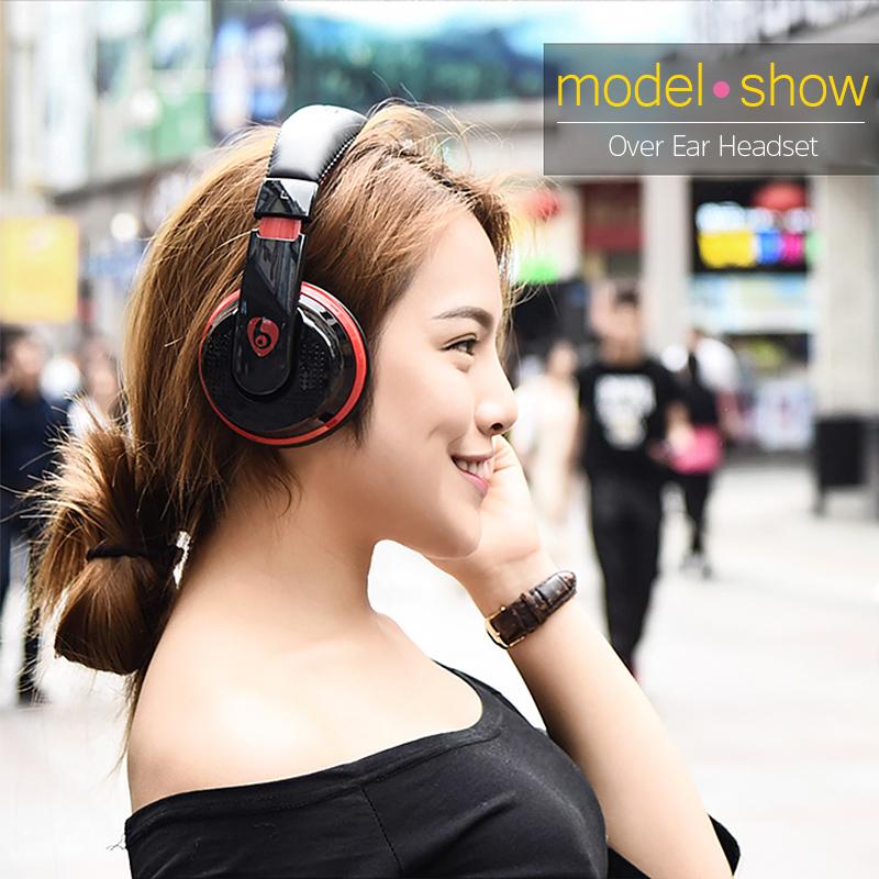 Trên Tai Bass Tai Nghe Stereo Bluetooth Tai Nghe Không Dây Hỗ Trợ Thẻ Micro SD Đài Phát Thanh Micro