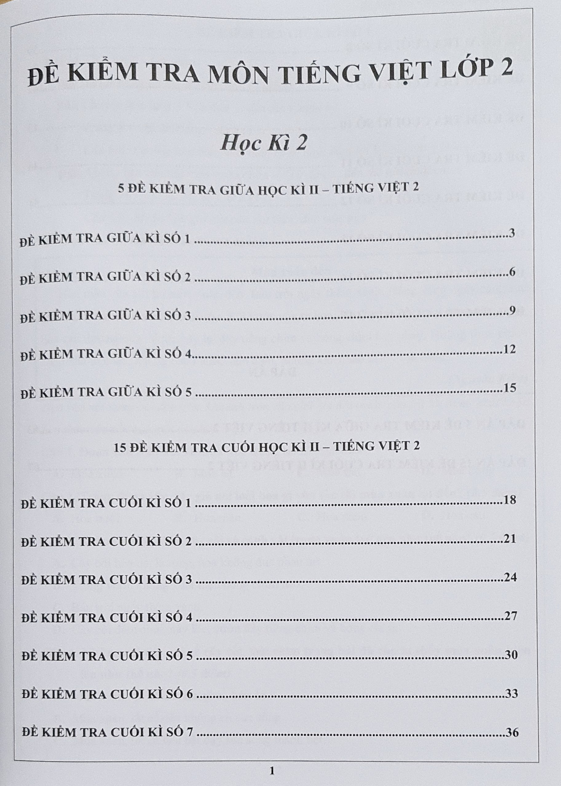 Combo Sách - Đề kiểm tra Tiếng Việt 2 học kì I + II