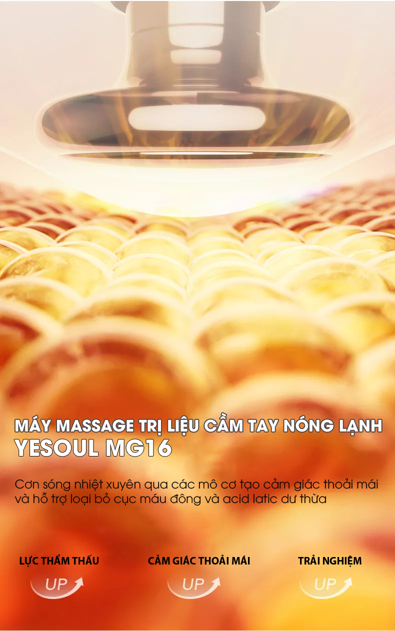 Máy Massage Cầm Tay Yesoul MG16, Đầu Massage Có Thể Làm Nóng, Đạt Tiêu Chuẩn Châu Âu