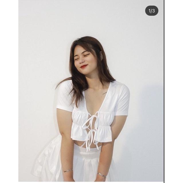 Áo croptop cột dây madie