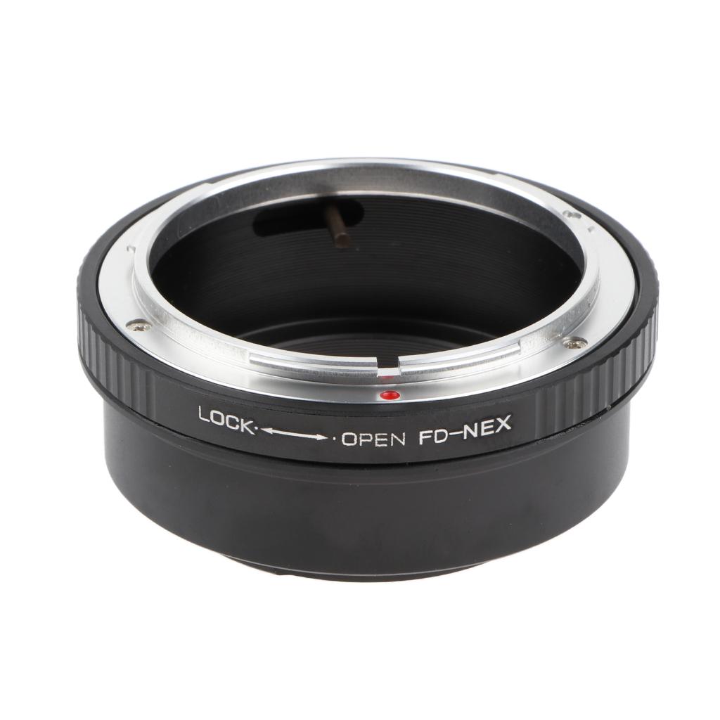 FD-NEX Adapter Ring For Canon FD Lens To Sony NEX E NEX-3 NEX-5 NEX-VG10 - Black+Silver