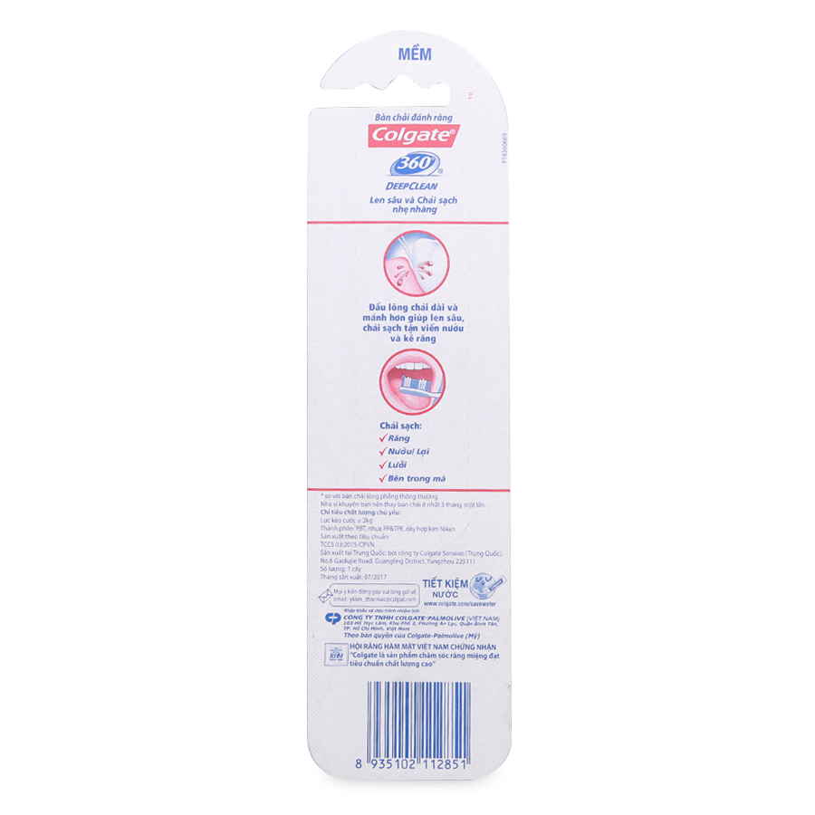 Bàn Chải Đánh Răng Colgate 360 Độ Deepclean Màu Xanh