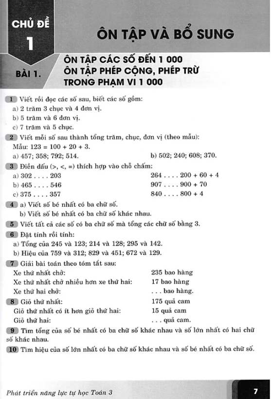 Phát Triển Năng Lực Tự Học Toán 3