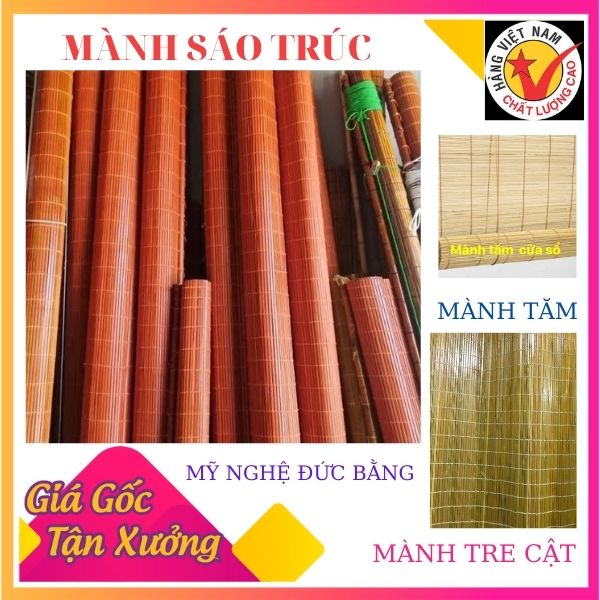 Mành sáo trúc che mưa , che nắng Rộng 1m50 x cao xuống 2m