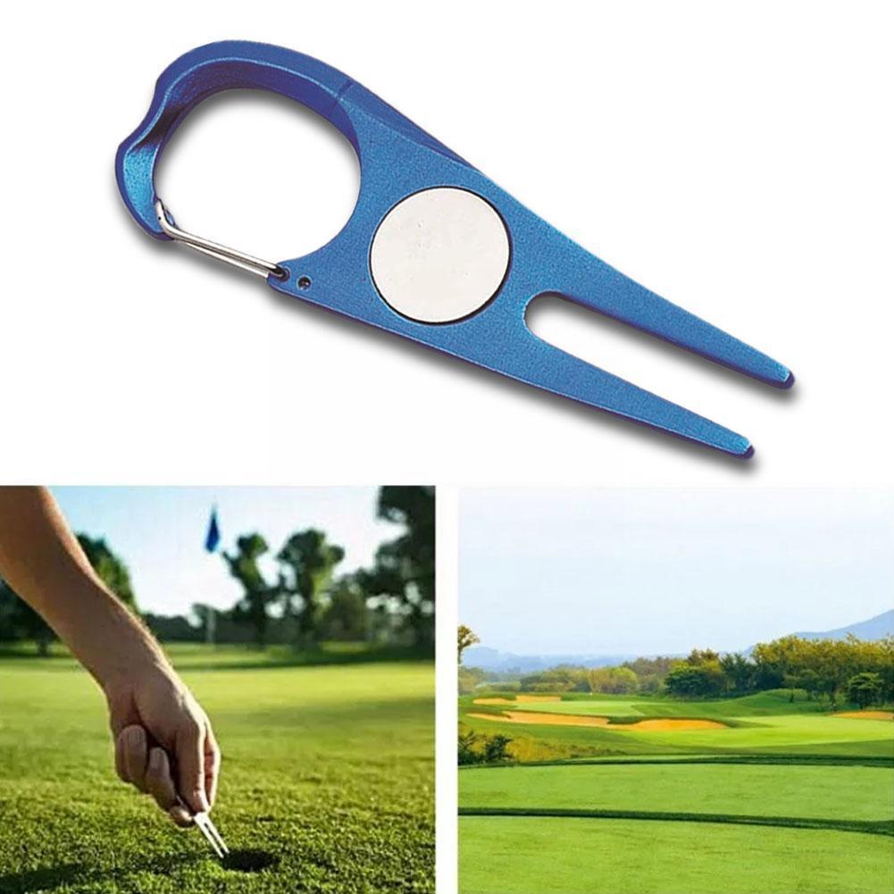 Sân Golf Dụng Cụ Sửa Chữa Thép Sân Golf Nĩa Sửa Chữa Sửa Chữa Bền Bóng Vị Trí Dụng Cụ Golf Bút Q7y7 Color: Black