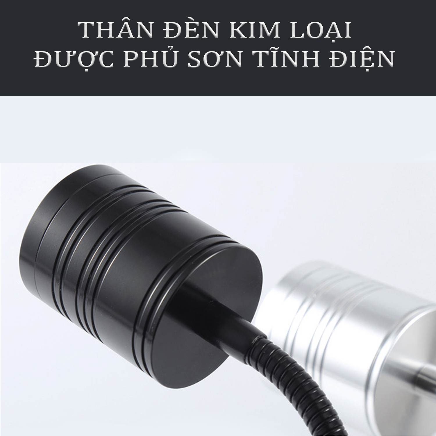 Đèn Led chiếu rọi trang trí gắn tường đầu giường 5W-220V Tích hợp đèn ngủ và Đèn đọc sách BOFIT - DW204