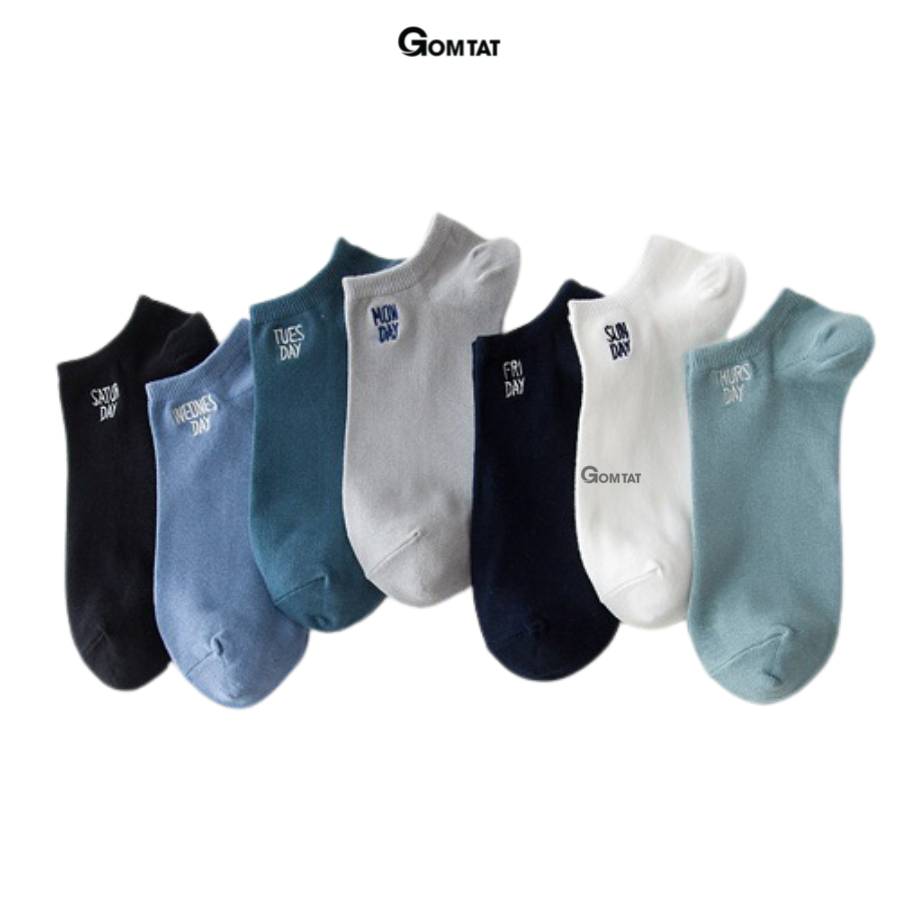 Set 7 đôi Vớ cổ ngắn nam chất liệu cotton cao cấp, tất nam cổ thấp 7 đôi sử dụng 7 ngày  - VOTUAN-NAM02