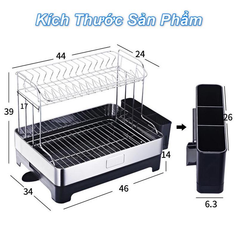 KỆ ĐỰNG CHÉN ĐĨA 2 TẦNG ĐỂ RÁO NƯỚC DELUXE RACK DRAIN ️ FREESHIP ️