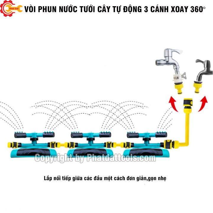 Vòi Phun Nước Tưới Cây Tự Động 3 Cánh