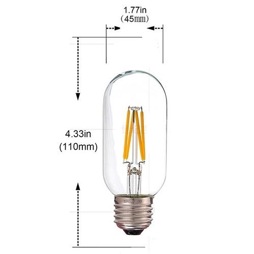 Bóng đèn LED Edison T45 4w đuôi e27sáng vàng, ánh sáng êm dịu, thân thiện mô