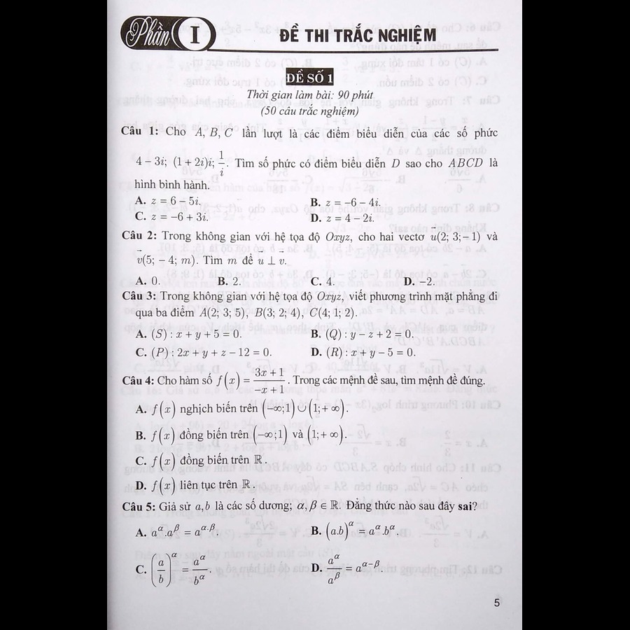Bộ Đề Trắc Nghiệm Toán 12