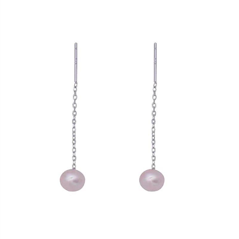 Bông Tai Bạc Đính Hạt 8 Ly Dễ Thương - Trường Thịnh Ngọc Trai