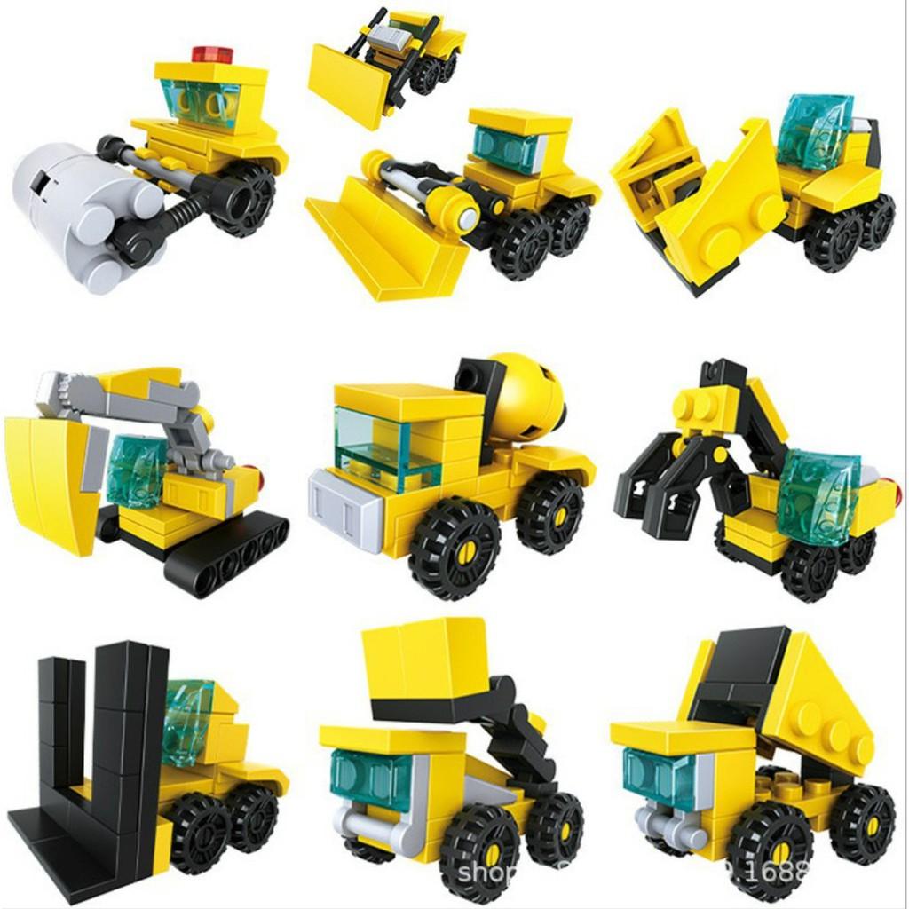 Bộ lego 10 món phương tiện xe cộ