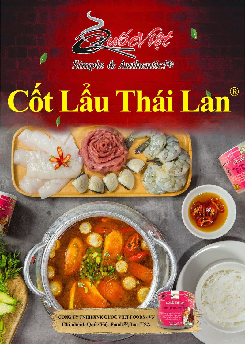 GIA VỊ NẤU lẩu Thái Cốt Quốc Việt 300G-Gia vị hoàn chỉnh nhập khẩu
