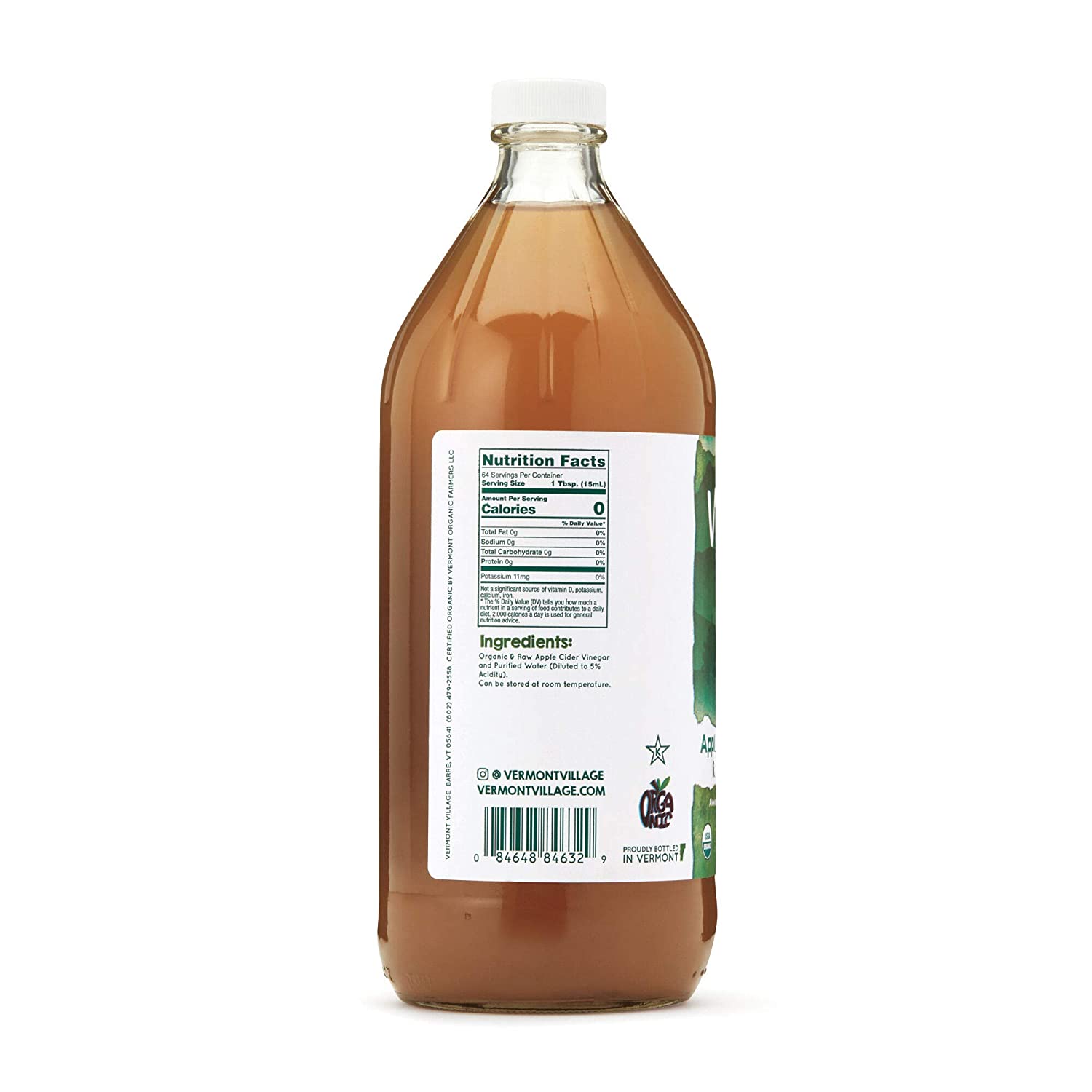 GIẤM TÁO HỮU CƠ - NGUYÊN CHẤT - LÊN MEN TỰ NHIÊN 473 ML Vermont Village Organic Apple Cider Vinegar, ĂN KIÊNG, EAT CLEAN, KETO,DETOX