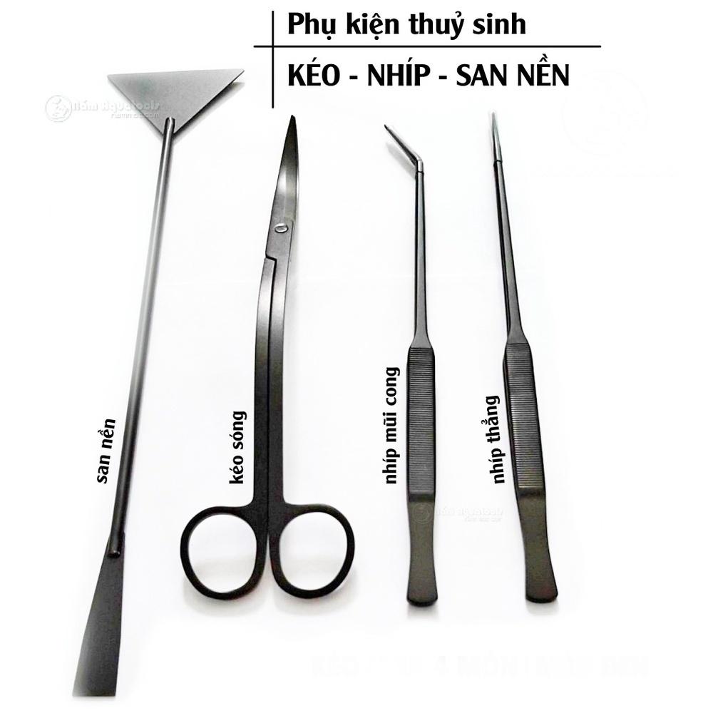 Bộ Kéo Sóng - Nhíp - San Nền Thuỷ Sinh 4 Món (Nhiều Màu Tuỳ Chọn) | Nấm Aquatools - Phụ kiện thuỷ sinh