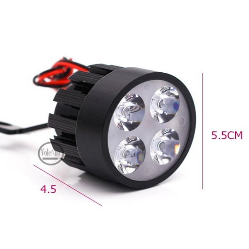 Đèn Led trợ Sáng, Siêu Sáng Cho Xe Máy , Xe Đạp Điện gắn chân gương Loại 6 Led 206401