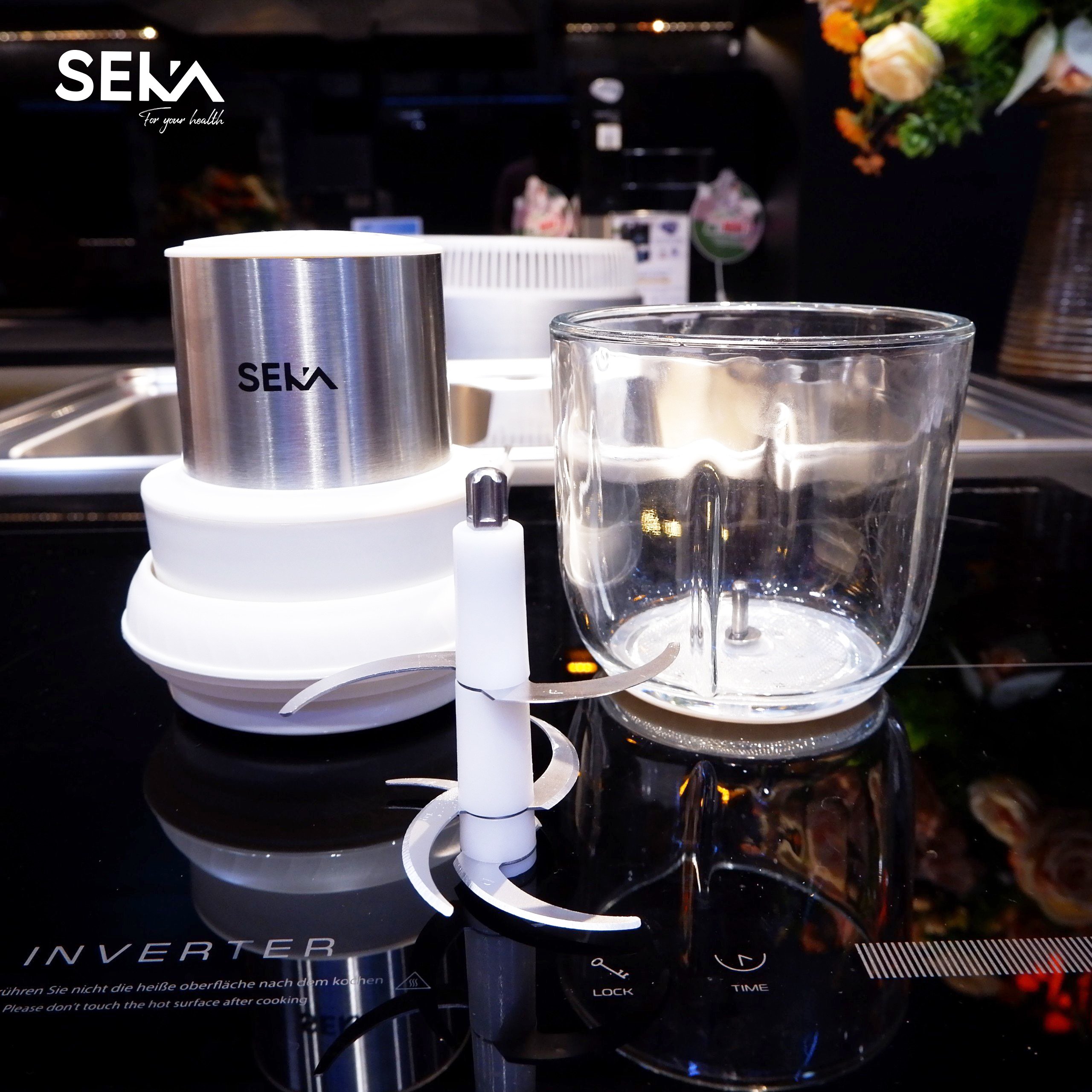 Máy Xay Thịt Thủy Tinh 2 Cối SEKA SK2287 - 1 Cối SK2288 - Xay Thực Phẩm Đa Năng - 500W (Model 2024) - Hàng Chính Hãng