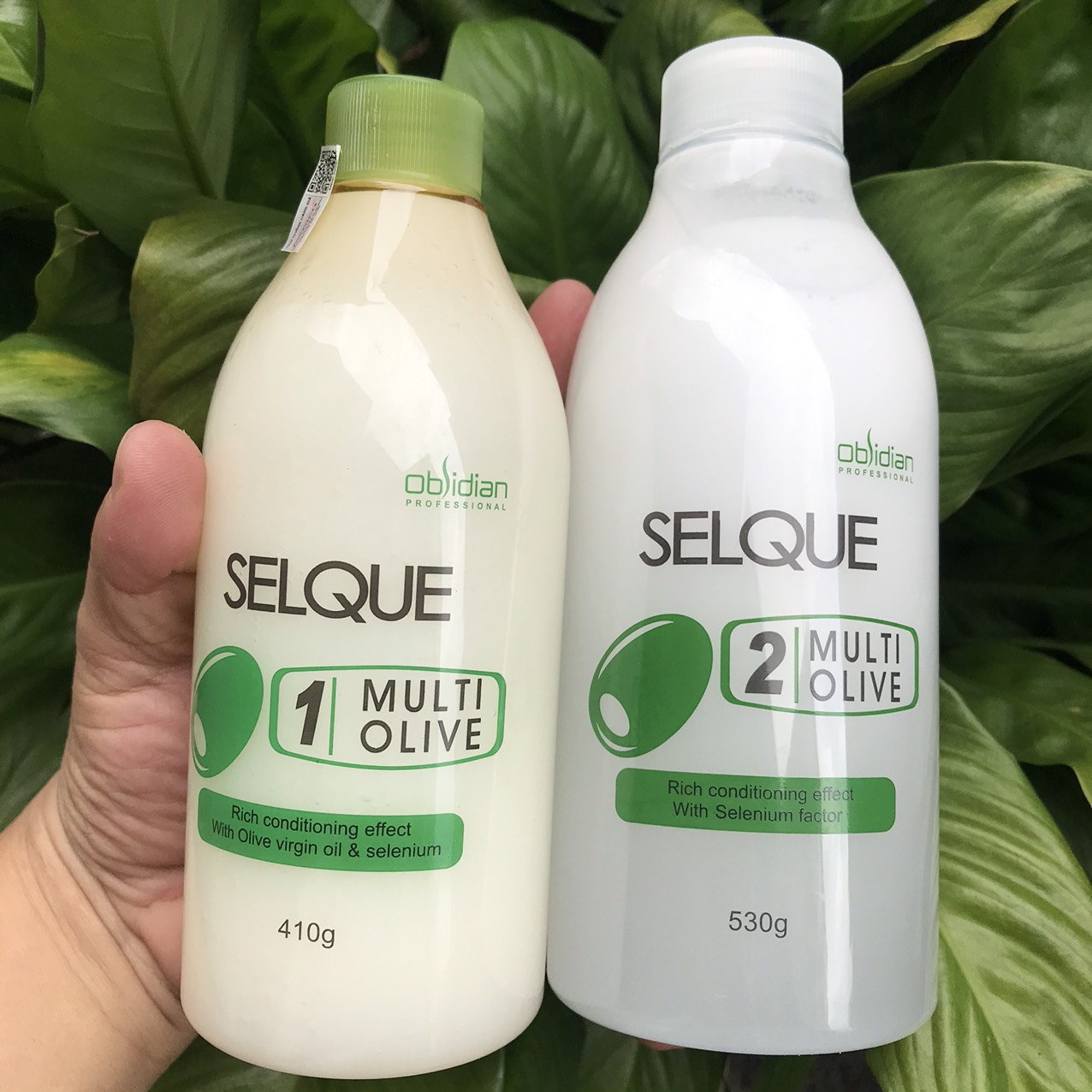 Huốc uốn lạnh oliu Obsidian Professional Selque Multi Olive Perm Hàn Quốc 410g/530ml