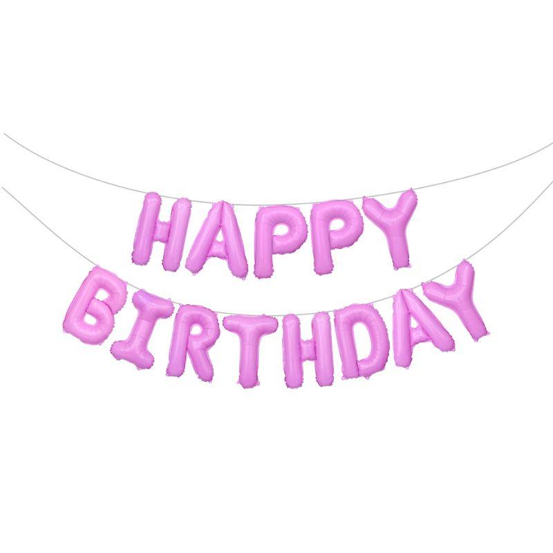 Sỉ bộ bong bóng chữ Happy birthday chúc mừng sinh nhật chọn màu QB1108
