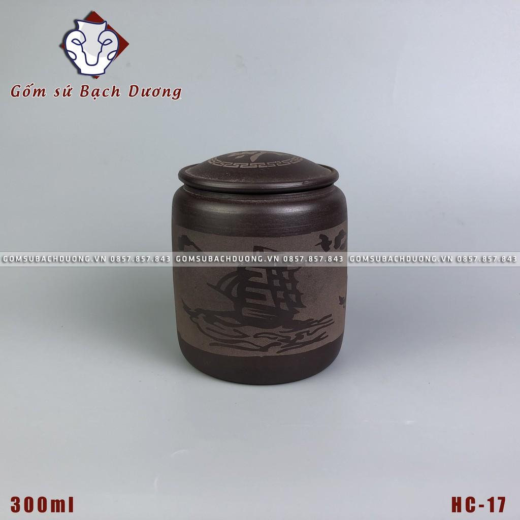 HŨ ĐỰNG TRÀ 300ml bằng gốm AN TOÀN SỬ DỤNG- HC-17