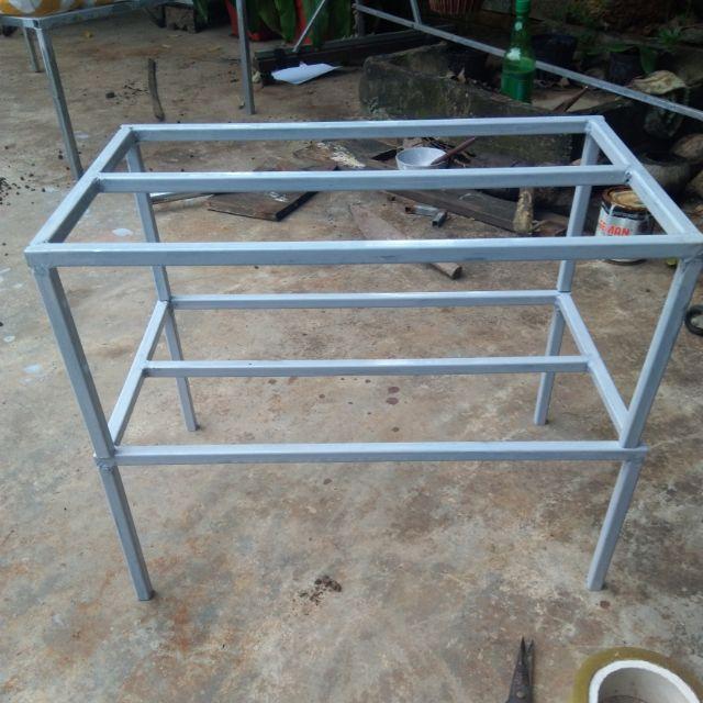 Kệ kê chậu trồng rau sạch ban công, sân thượng hộp kẽm 14mmx14mm.Rộng 30cm; Dài 50cm; Cao 20cm