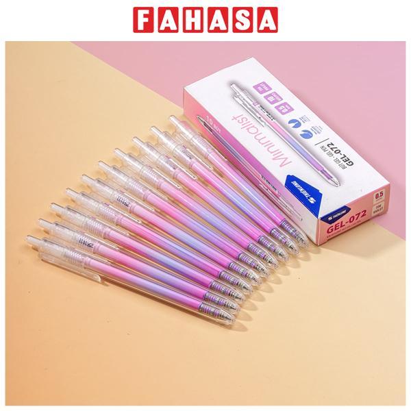 Hộp 10 Bút Gel Minimalist 0.5 mm - Thiên Long GEL-072/PLUS - Mực Tím