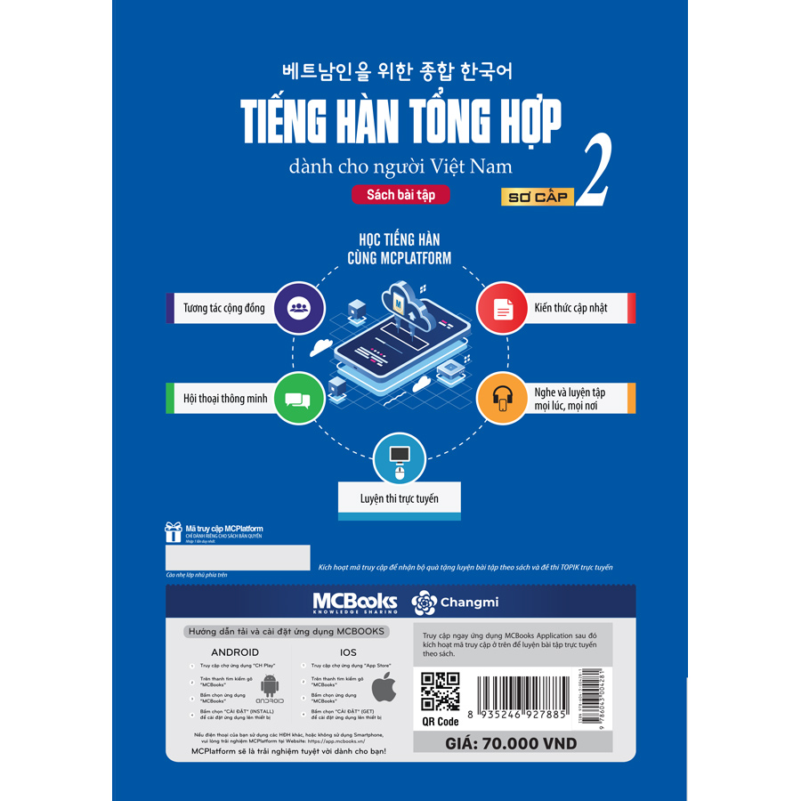 Sách Bài Tập Tiếng Hàn Tổng Hợp Dành Cho Người Việt Nam - Sơ Cấp 2 - Phiên Bản Mới Nhất