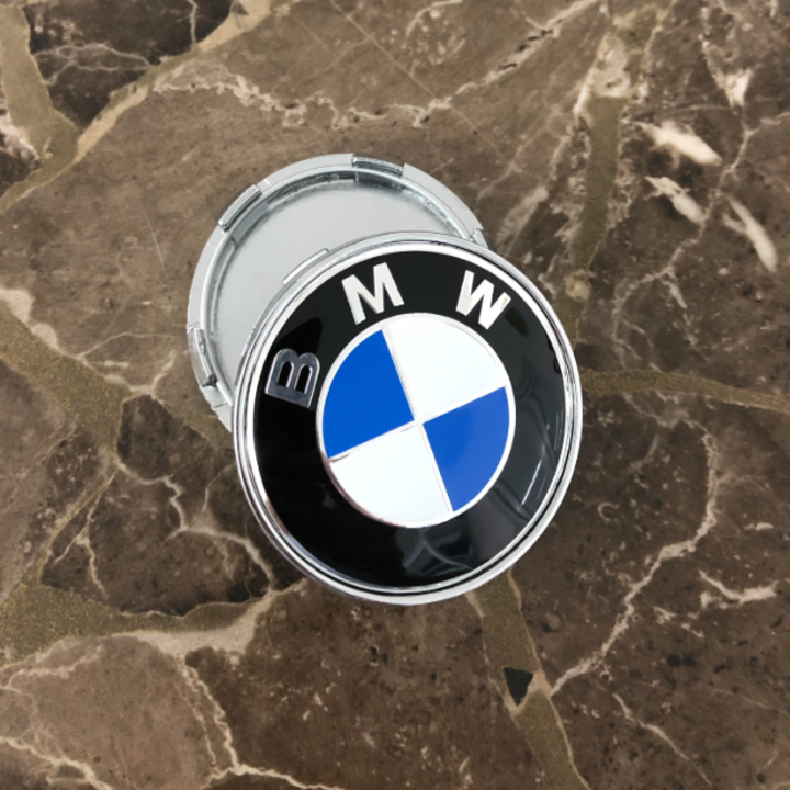 Logo chụp mâm, ốp lazang bánh xe ô tô BMW đường kính 60mm