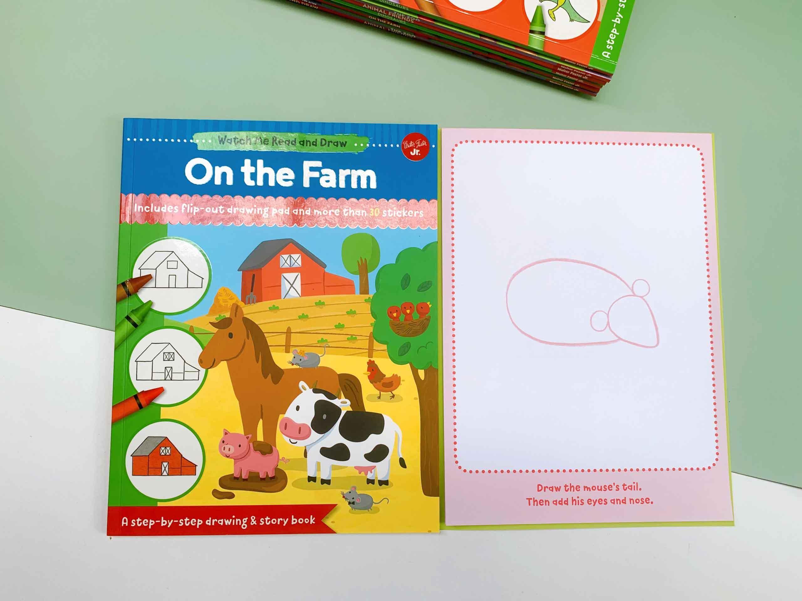 Watch Me Read and Draw: On the Farm : A step-by-step drawing &amp; story book - Includes flip-out drawing pad and more than 30 stickers