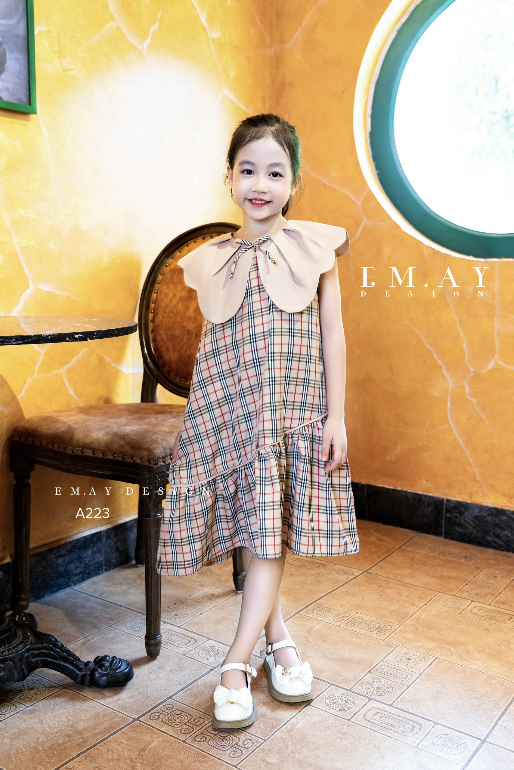 Đầm váy babydoll cho bé gái diện đi chơi đi học đẹp size 12-35kg chất vải mềm mát