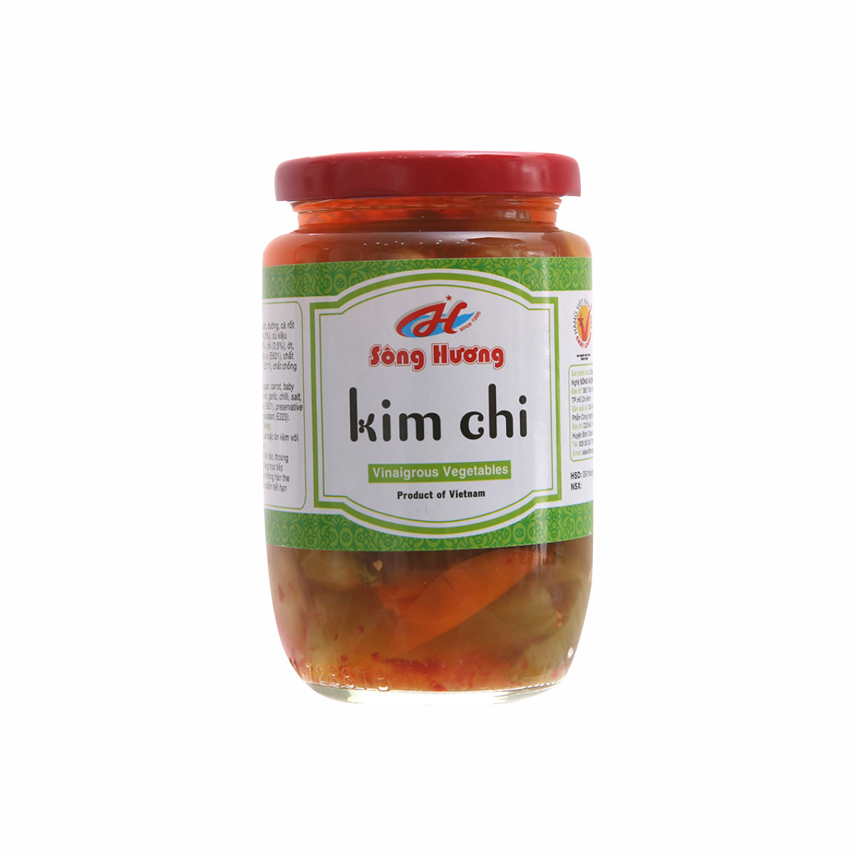 Combo 1 Hũ Tỏi Ngâm Chua Ngọt 370g + 1 Hũ Mắm Tôm Bắc 430g + 1 Hũ Kim Chi 390g Sông Hương Foods