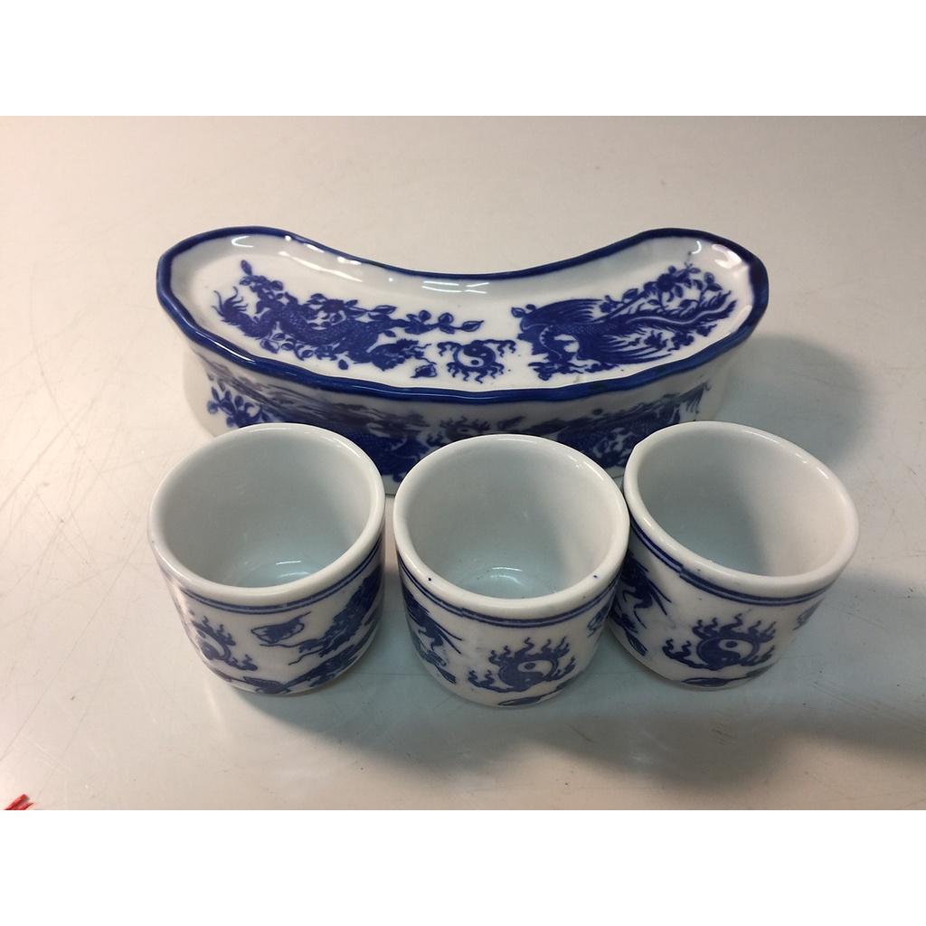 Kỷ chén 3 LY BẰNG SỨ