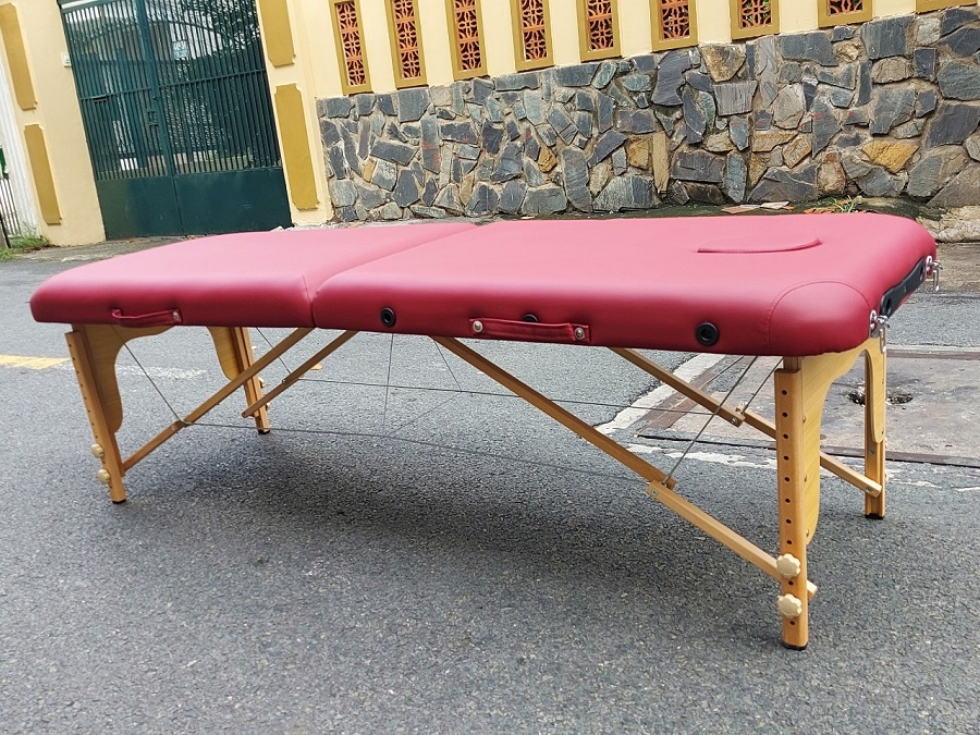 Giường massage body gấp gọn chân gỗ (model HL3)