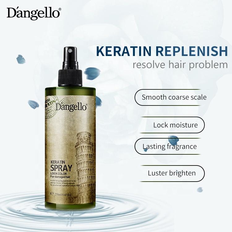 Xịt dưỡng Dangello Keratin spay 250ml phục hồi sưỡng ẩm siêu mượt chống cháy tóc