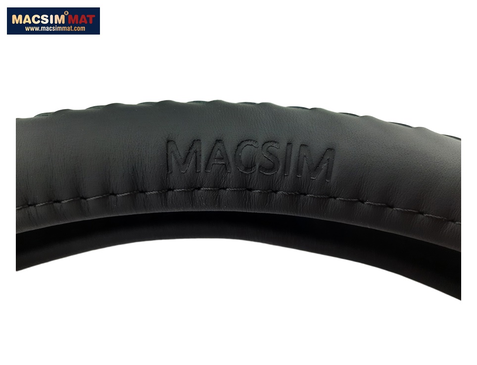 Bọc vô lăng cao cấp chất liệu da thật - Khâu tay 100% size M - nhãn hiệu Macsim mã L15T