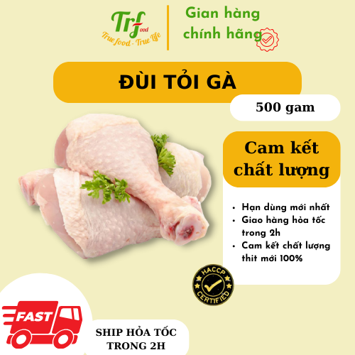 Đùi tỏi gà Truefood nhập khẩu 500g