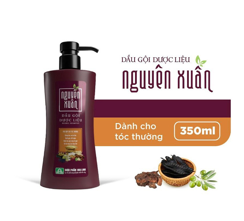 Dầu gội dược liệu Nguyên Xuân Nâu 350ml (Dành cho tóc thường)