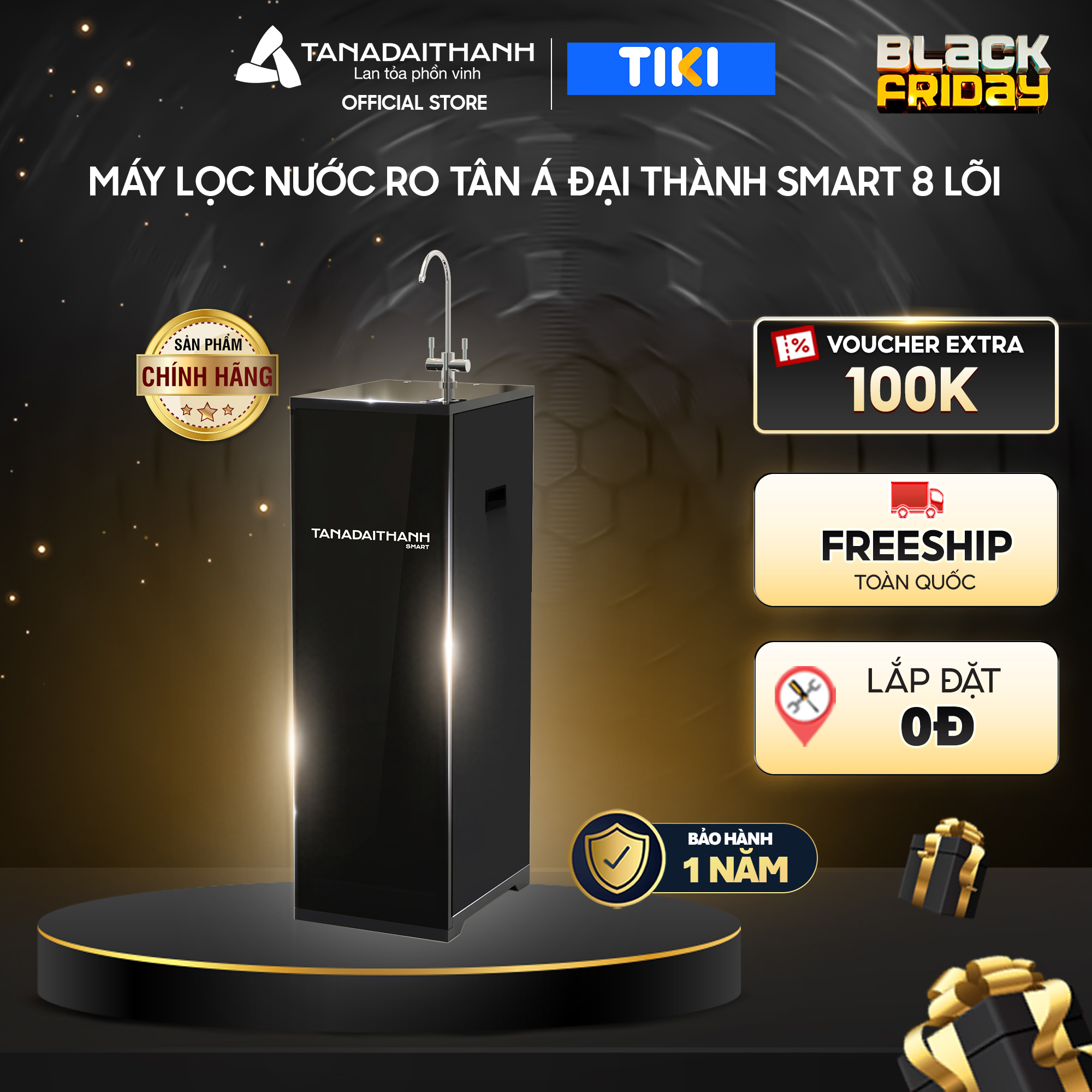 Máy lọc nước RO Tân Á Đại Thành Smart – 8 Lõi, Hàng Chính Hãng, Bảo Hành 12 Tháng