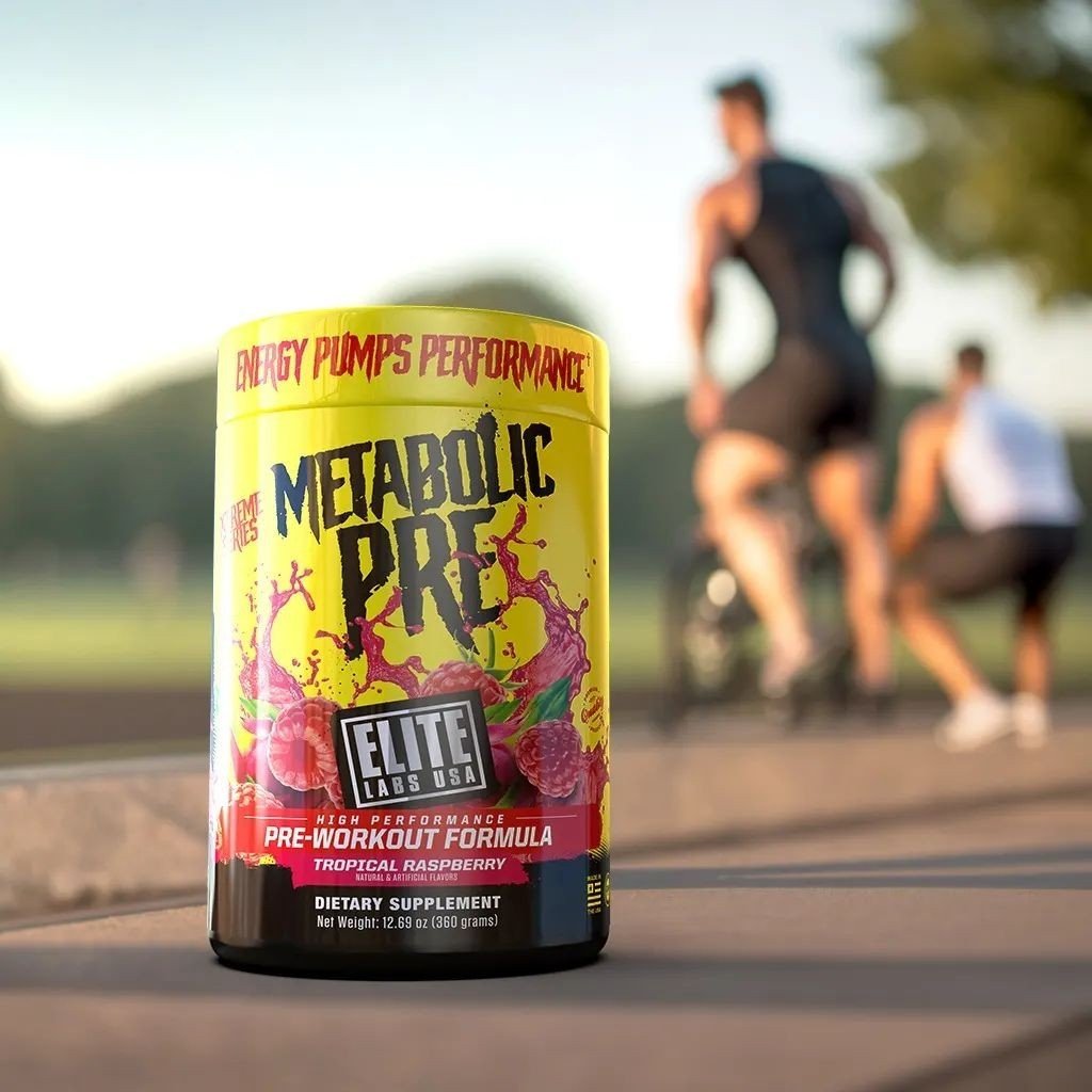 Metabolic Pre workout tăng năng lượng tăng sức mạnh vị dâu Elite Labs - tăng cường sức mạnh trước khi tập luyện