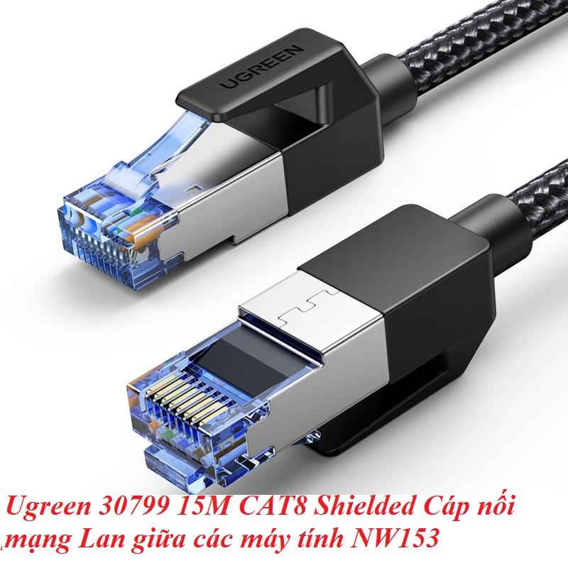Ugreen UG30799NW153TK 15M CAT8 Shielded Cáp nối mạng Lan giữa các máy tính - HÀNG CHÍNH HÃNG