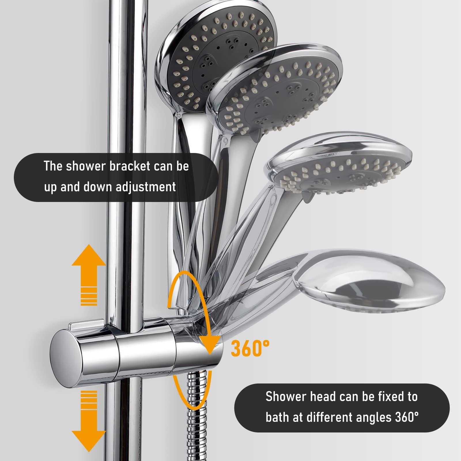 Giá đỡ vòi hoa sen tay 18-25 mm Người giữ vòi hoa sen có thể điều chỉnh cho vòi hoa sen hoặc vòi hoa sen cho phòng tắm, nhựa ABS