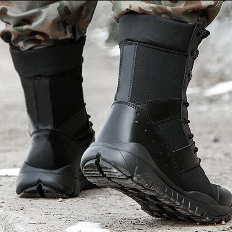 Khóa đào tạo mùa hè Khởi động nam giới Phụ nữ Leo lên đào tạo hạng nhẹ Boots Boots ngoài trời đi bộ đường dài. Color: Black Canvas Shoe Size: 38