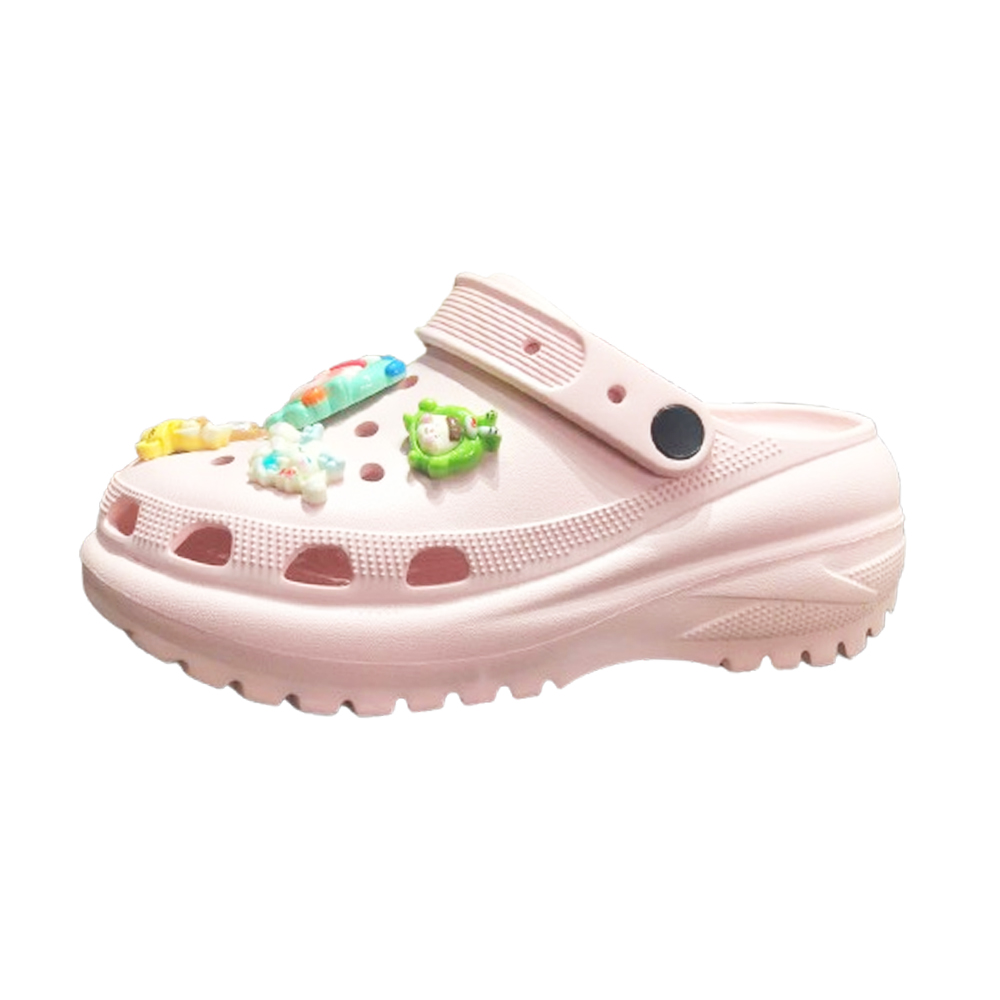 Dép nữ kiểu dáng dễ thương - dép nữ hot trend DNUHCRP87 (charm ngẫu nhiên)