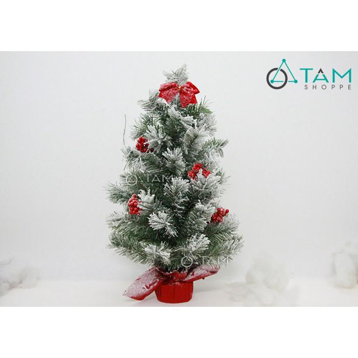 Cây thông Noel nhỏ để bàn phủ tuyết 65cm số 03 TN