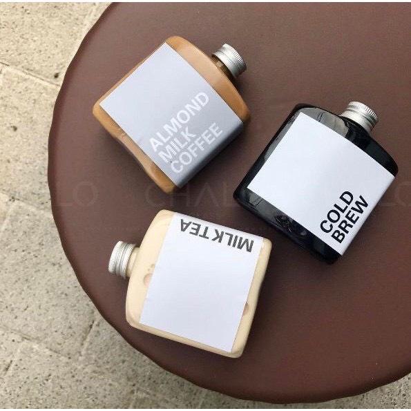 Chai Thủy Tinh Vuông Dẹp 250ml Nắp Nhôm